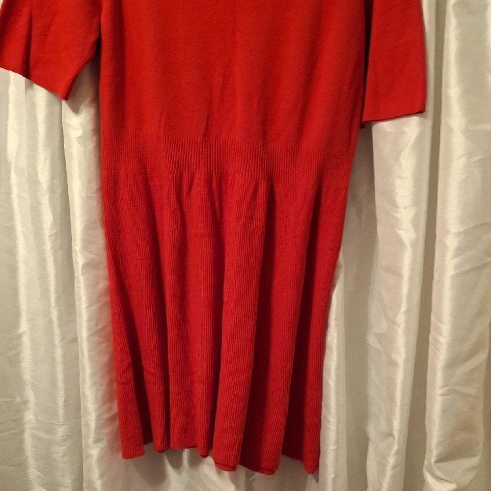 Banana Republic Vibrant Red Knit Sweater Dress XL - Picture 7 of 7